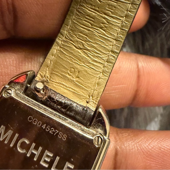 Michele Deco Diamond Bezel Watch 74 Diamonds Swiss Quartz Needs Battery - Picture 3 of 13